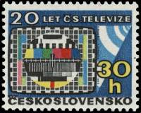 (1973-023) Марка Чехословакия "Телевидение" ,  III Θ